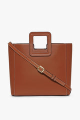 SHIRLEY LEATHER BAG SADDLE - STAUD outlet