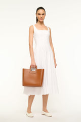SHIRLEY LEATHER BAG SADDLE - STAUD outlet