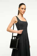 MINI SHIRLEY LEATHER BAG BLACK - STAUD sale