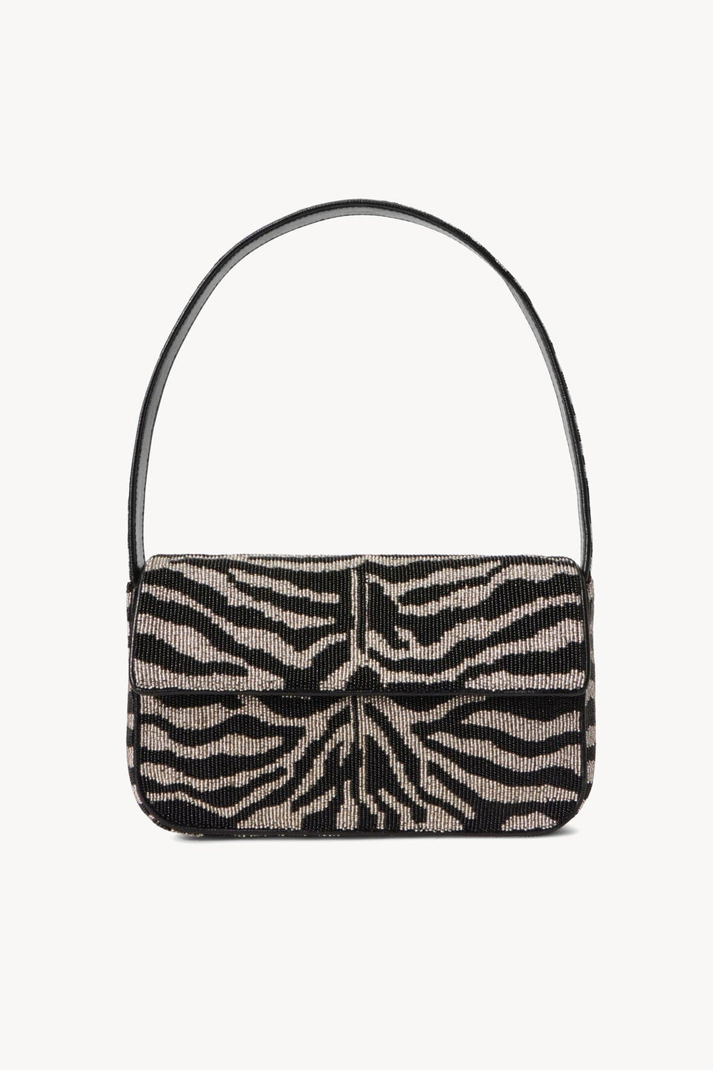 TOMMY BEADED BAG BLACK WHITE - STAUD US