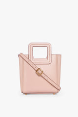 MINI SHIRLEY LEATHER BAG BLUSH - STAUD US