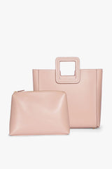 SHIRLEY LEATHER BAG BLUSH - STAUD online
