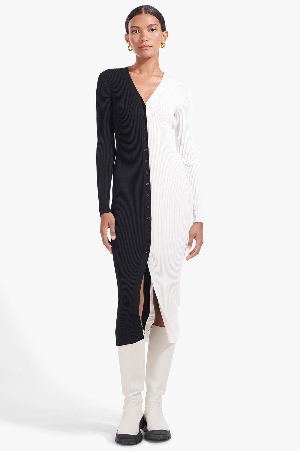 SHOKO SWEATER BLACK WHITE - STAUD sale