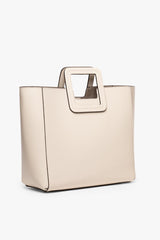 SHIRLEY LEATHER TOTE BAG CREAM - STAUD for sale