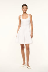 MINI WELLS DRESS WHITE - STAUD US