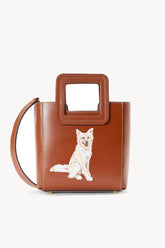 CUSTOM MINI SHIRLEY LEATHER BAG TAN - STAUD US