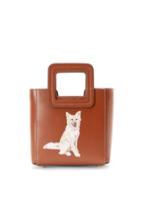 CUSTOM MINI SHIRLEY LEATHER BAG TAN - STAUD US