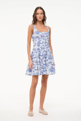 MINI WELLS DRESS BLUE TOILE - STAUD online