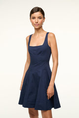MINI WELLS DRESS NAVY - STAUD for sale