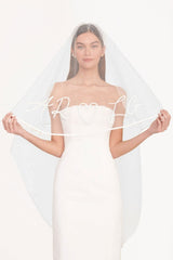CUSTOM EMBROIDERED INITIALS VEIL - STAUD outlet