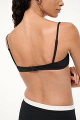 JO BALCONETTE BIKINI TOP BLACK WHITE - STAUD near me