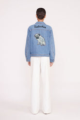 CUSTOM CLASSIC OVERSIZED RYAN JACKET MEDIUM WASH - STAUD near me