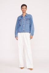 CUSTOM CLASSIC OVERSIZED RYAN JACKET MEDIUM WASH - STAUD near me
