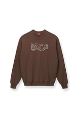 CUSTOM x C.BONZ OVERSIZED SWEATSHIRT BROWN - STAUD US