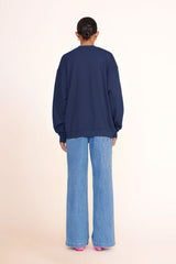 CUSTOM x C.BONZ OVERSIZED SWEATSHIRT NAVY - STAUD US