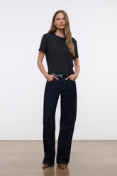 CREW NECK T SHIRT BLACK - STAUD outlet