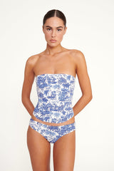 FRANCESCA BIKINI TOP BLUE TOILE - STAUD online