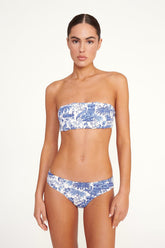 MALA BIKINI TOP BLUE TOILE - STAUD for sale