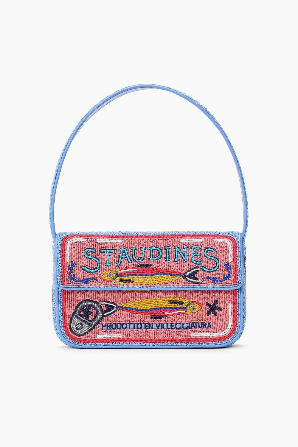 TOMMY BEADED BAG STAUDINES PINK - STAUD sale