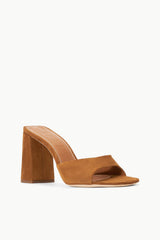 SLOANE HEEL TAN SUEDE - STAUD sale