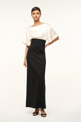 GARNET DRESS IVORY BLACK - STAUD sale