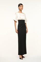 GARNET DRESS IVORY BLACK - STAUD sale