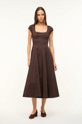 SHORT SLEEVE WELLS DRESS EARTH - STAUD outlet