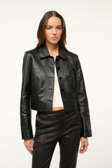 LEATHER MARINO JACKET BLACK - STAUD outlet