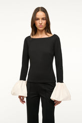 PAIGE TOP BLACK IVORY - STAUD US