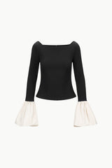 PAIGE TOP BLACK IVORY - STAUD US