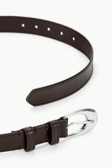MOON BUCKLE BELT - 26MM MAHOGANY SILVER - STAUD US