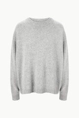 SERRANO CASHMERE RELAXED CREW HEATHER GREY - STAUD sale