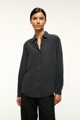 ROXBURY SILK SHIRT BLACK - STAUD near me