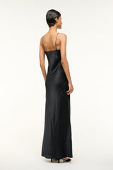 MILNER SILK SLIP DRESS BLACK - STAUD online