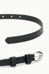 SLIM MOON BUCKLE BELT - 13MM BLACK SILVER - STAUD outlet