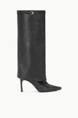 WALLY FOLDOVER HIGH HEEL BOOT BLACK - STAUD outlet