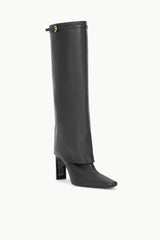 WALLY FOLDOVER HIGH HEEL BOOT BLACK - STAUD outlet
