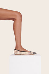 NELL CROCHET BALLERINA CREAM BLACK - STAUD US