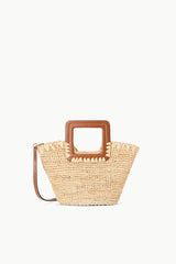 SHIRLEY RAFFIA MINI BUCKET NATURAL TAN - STAUD US