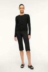 MIDNIGHT CASHMERE CARDIGAN BLACK - STAUD outlet