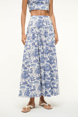 PROCIDA SKIRT BLUE TOILE - STAUD online