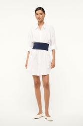 MICHELLE DRESS WHITE NAVY - STAUD online