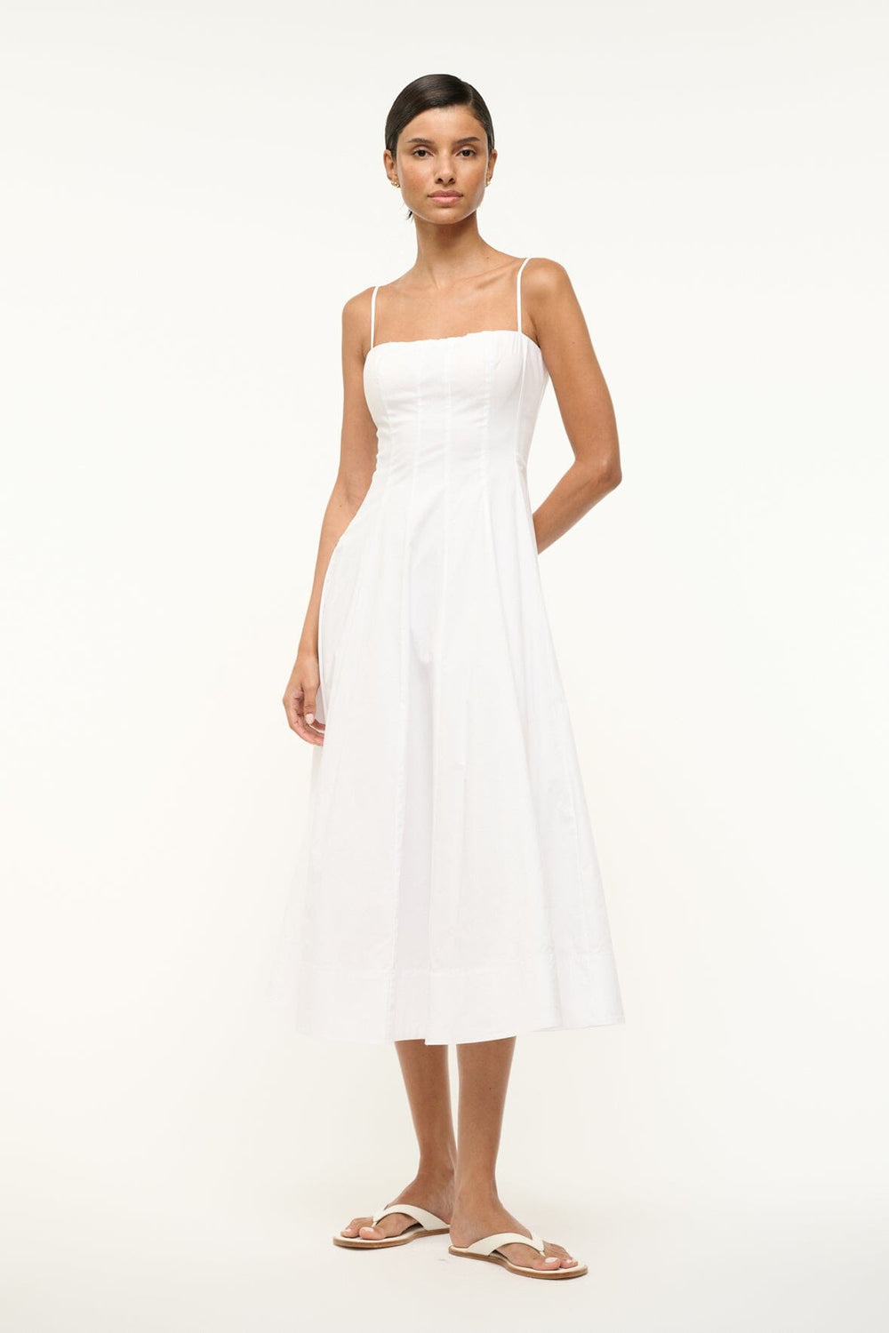 WYLIE DRESS WHITE - STAUD for sale