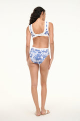 DOLCE ONE PIECE BLUE TOILE - STAUD sale