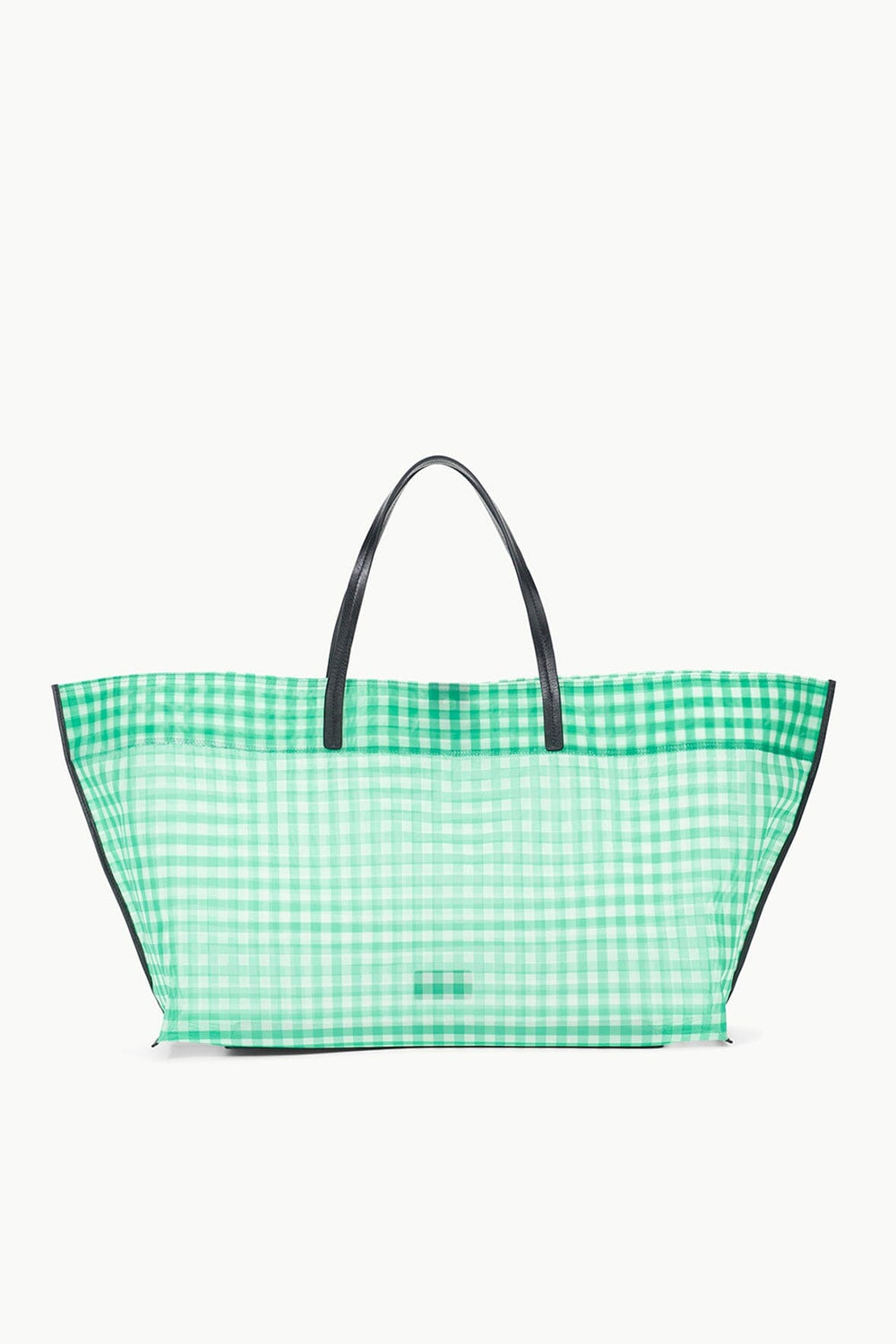 CHRISTOS LARGE MESH TOTE JADE GINGHAM - STAUD US