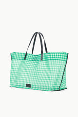 CHRISTOS LARGE MESH TOTE JADE GINGHAM - STAUD US