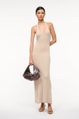CANELA CASHMERE DRESS STONE - STAUD US