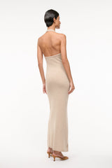 CANELA CASHMERE DRESS STONE - STAUD US