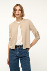 MIDNIGHT CASHMERE CARDIGAN STONE - STAUD near me