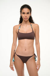 LAIRD BIKINI TOP DARK CHOCOLATE - STAUD outlet